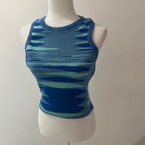 Colorful Natalie Blue Crop Top